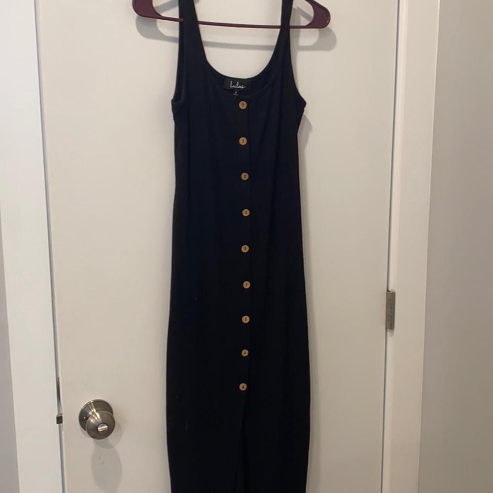 Lulus ribbed button down midi dress